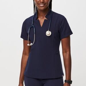 Figs Navy Inala Slim Scrub Top Size Medium (M)